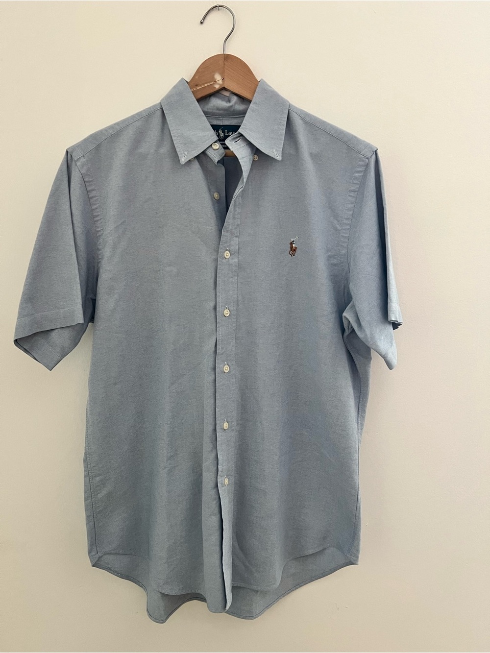Ralph Lauren Light Blue Short-Sleeve Button-Down Oxford Shirt